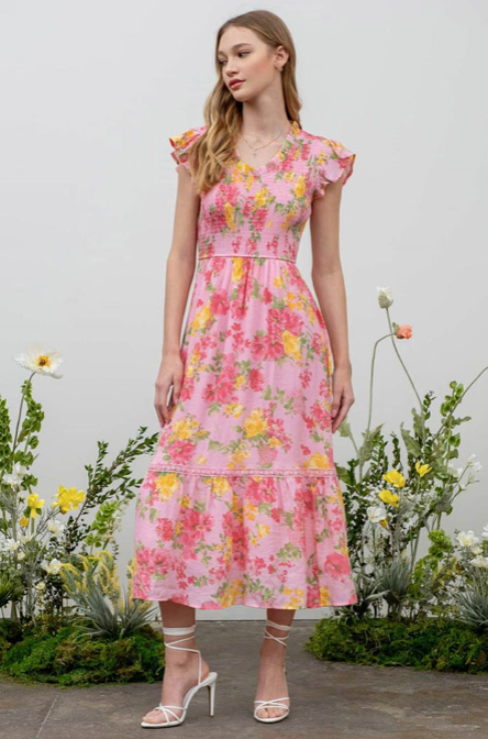 Charlotte Floral Midi Dress
