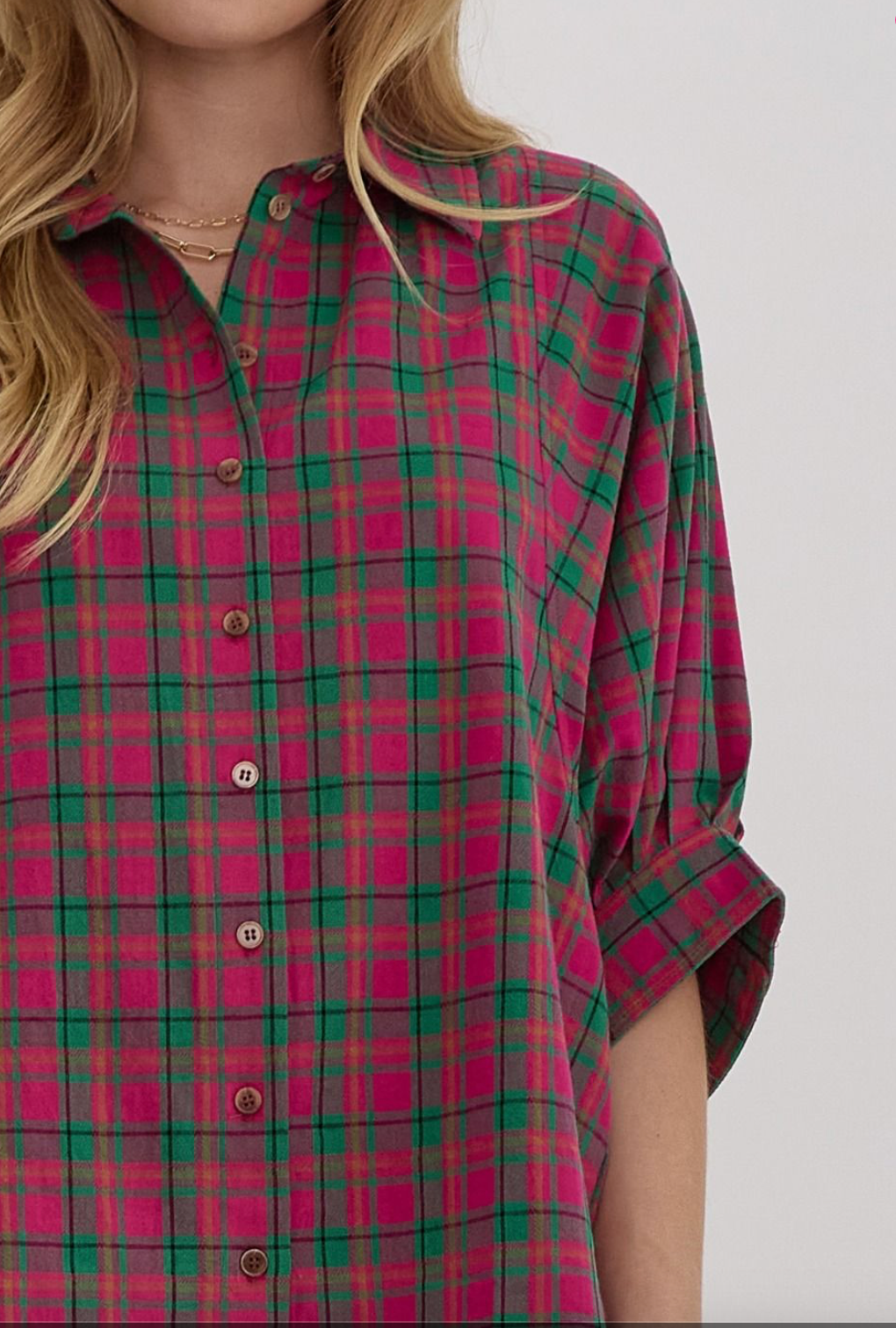 Layla Oversized Plaid Shirt
