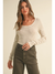 Veda Striped Long Sleeve Top, Taupe