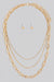 Mixed Layered Chains Necklace, Gold