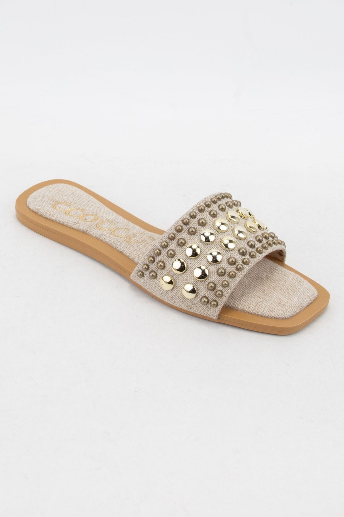 Chrissy Embellished Square Toe Sandal