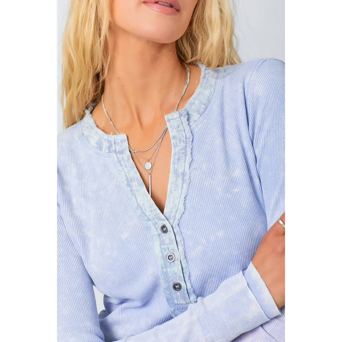 Keela Washed Thermal Henley Top