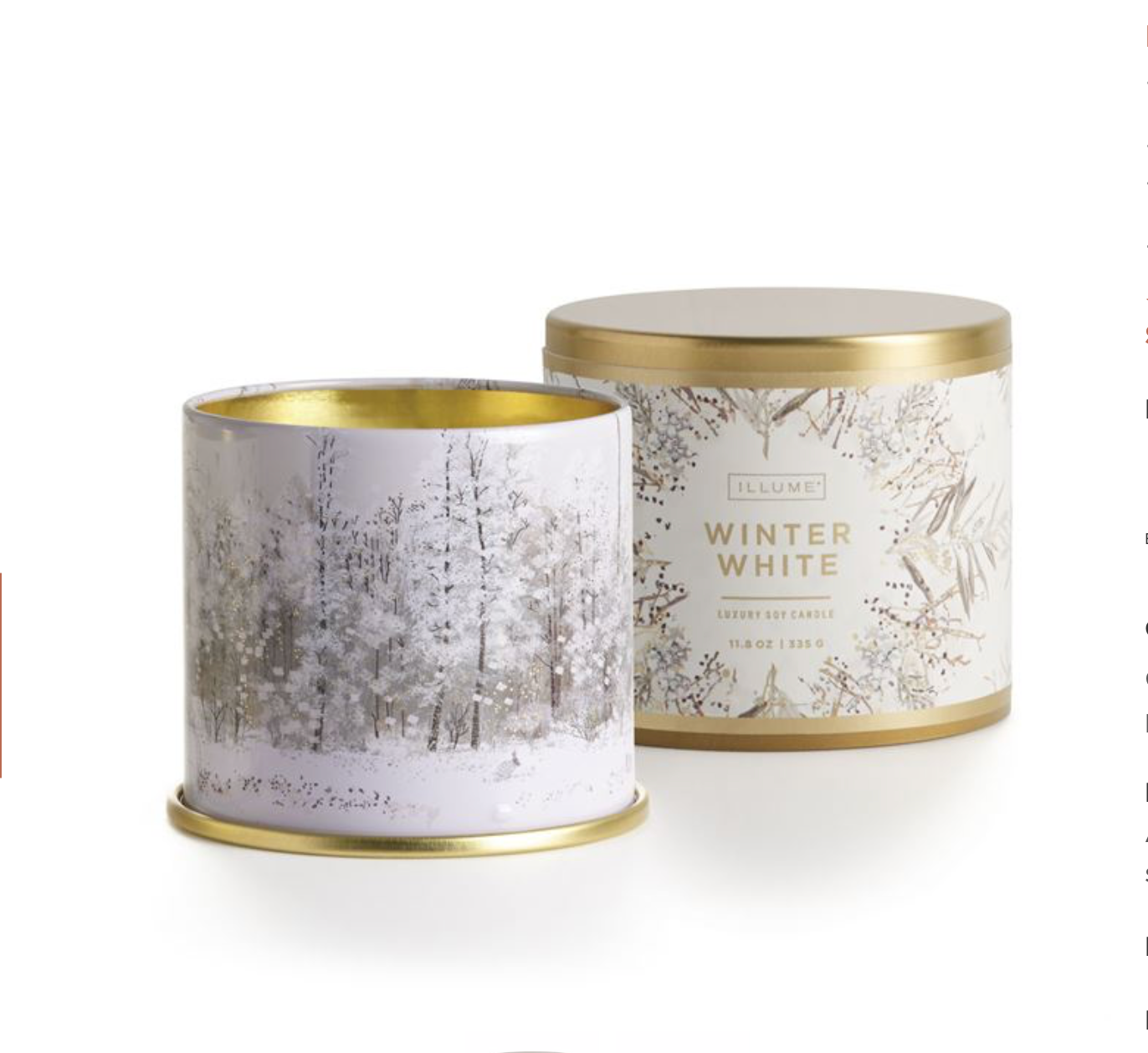 Winter White Large Tin Candle