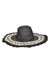 Two Tone Straw Braided Sun Hat MMT8264-BK