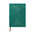 Hard Cover Suede Cloth Journal W/Pocket - Linear Boxes Green