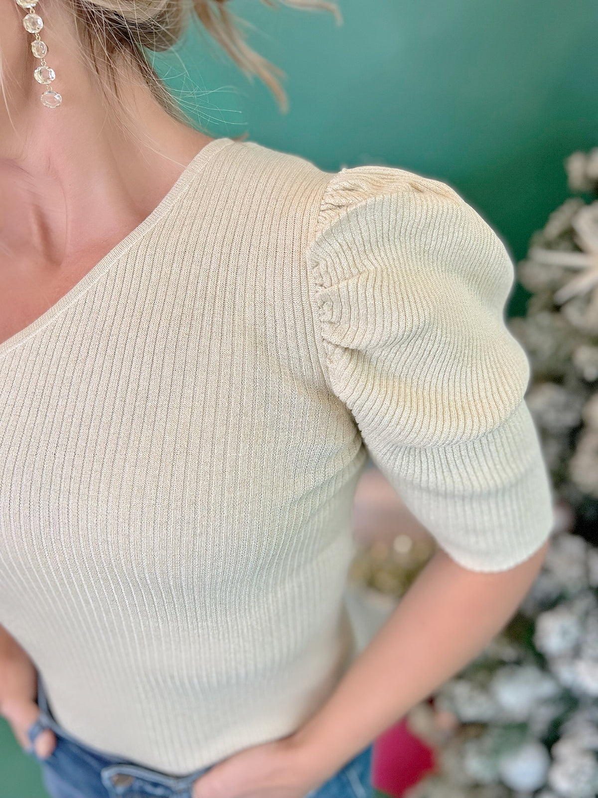 Millie One Shoulder Ribbed Sweater