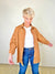 Reign Oversized Classic Button Up Shirt, Maple