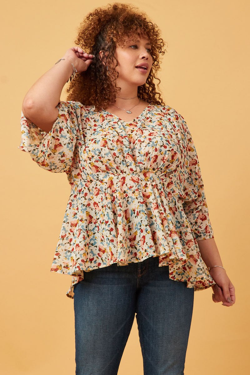floral chiffon shirt